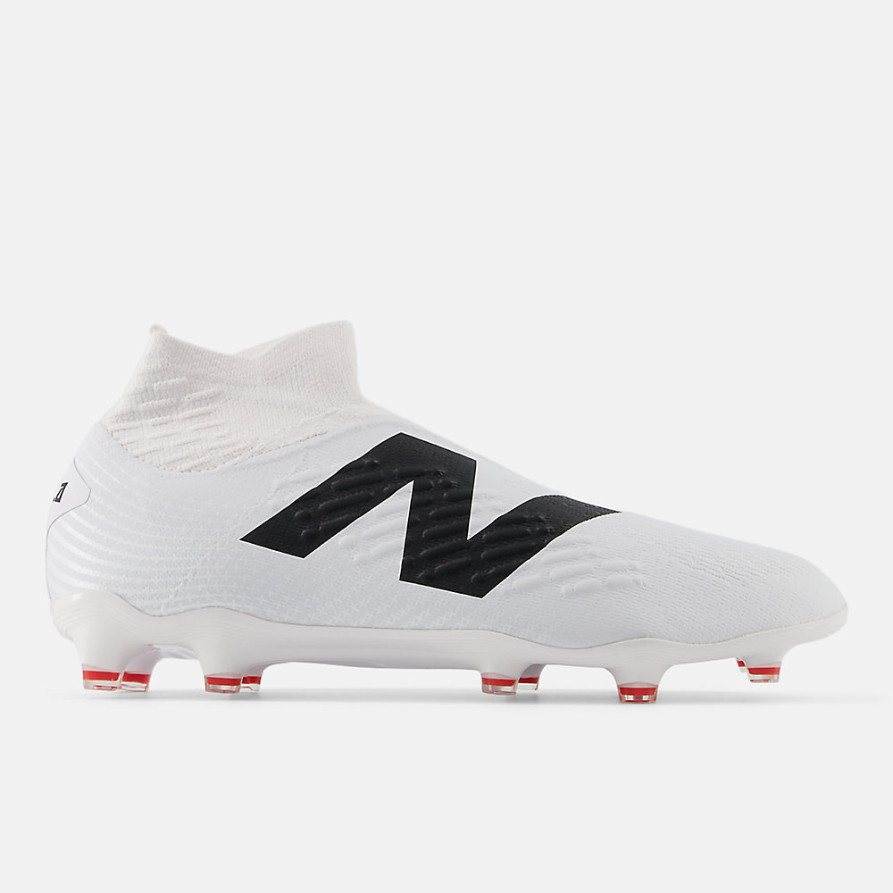 New Balance TEKELA MAGIA FG V4+ Shoes White with Black and True Red